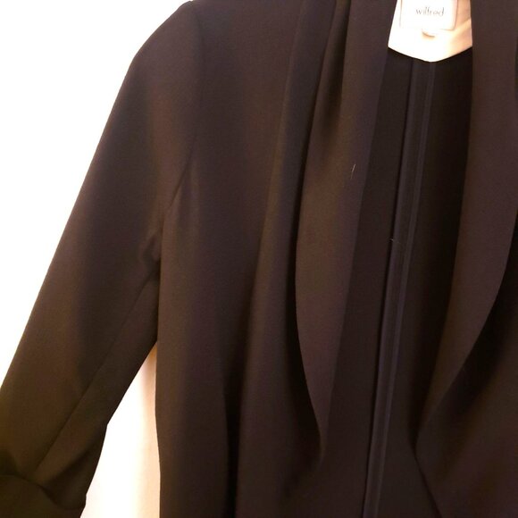 Wilfred Chevalier Black Open Front Cardigan Jacket Pockets Size 0 EUC - Picture 5 of 10